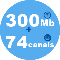 300 Mb + 74 Canais